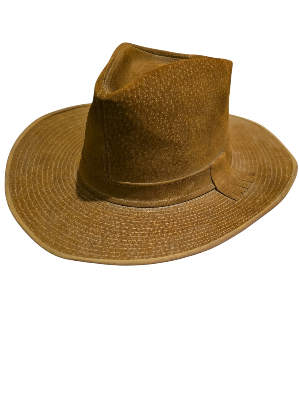 Vintage Resistol Suede Leather Western Cowboy Hat Ranchman Brown Size 7 1/2